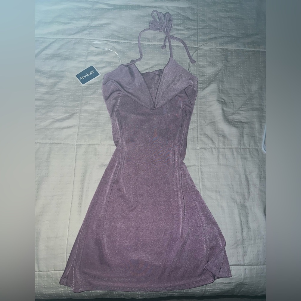 Marshalls Purple Cowl Neck Sundress